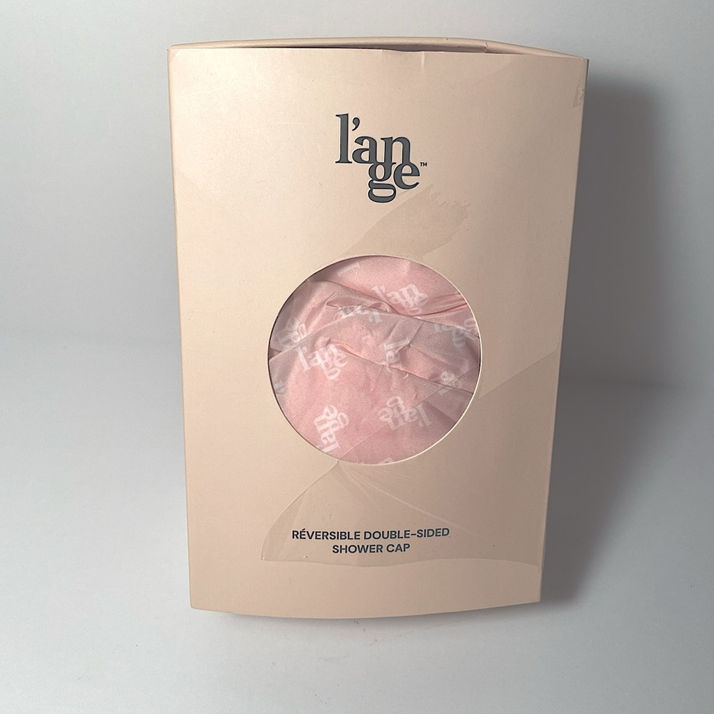 SOLD Lange pink shower cap reversible sz small
